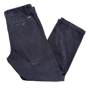 IZOD Men's Straight Fit Corduroy‎ Pants Size 34x30 Navy Blue Chinos Casual